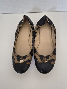 Coach Camilla animal print ballet flats Size 10B